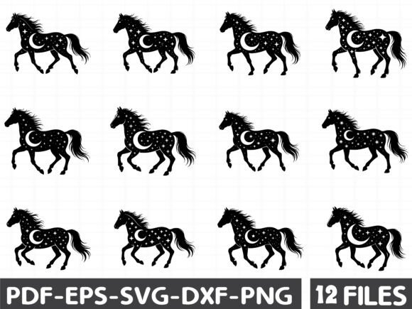 Celestial Horse Embroidery Design