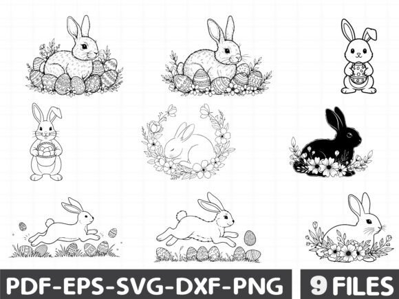 Easter Rabbit SVG Bundle