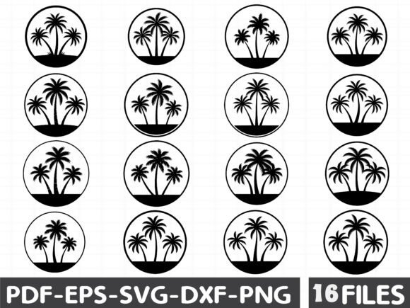 Palm Tree Summer Logo Illustration