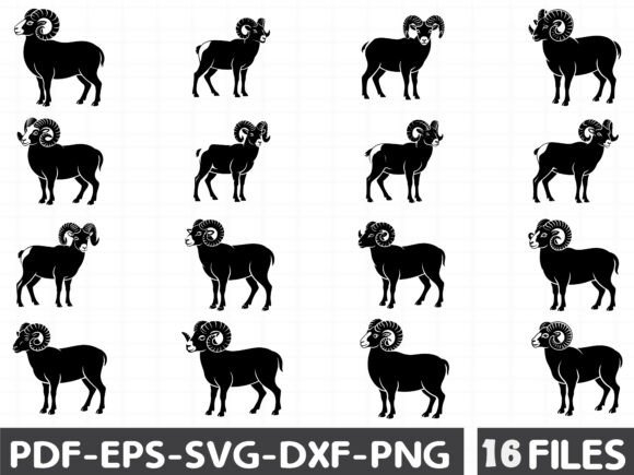 Ram Silhouette Mountain Sheep