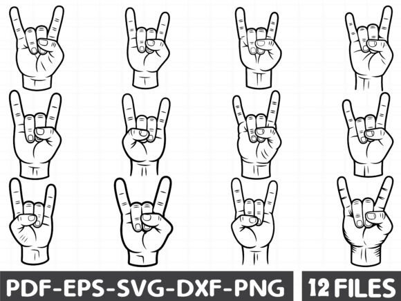 Rock N Roll Hand Sign SVG