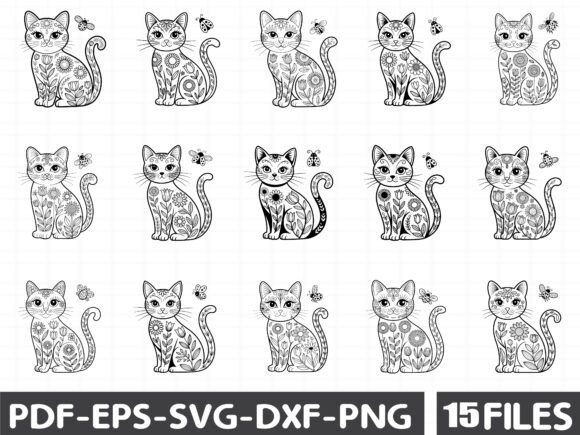 Spring Floral Cat