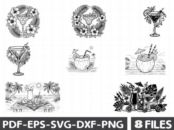 Summer Cocktails SVG Set