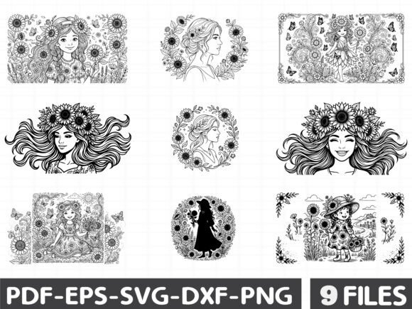 Sunflower Girl SVG Review