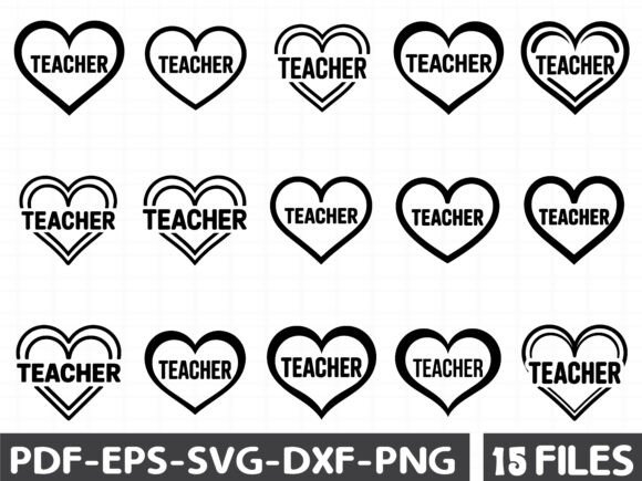 Teacher Candy Heart Svg